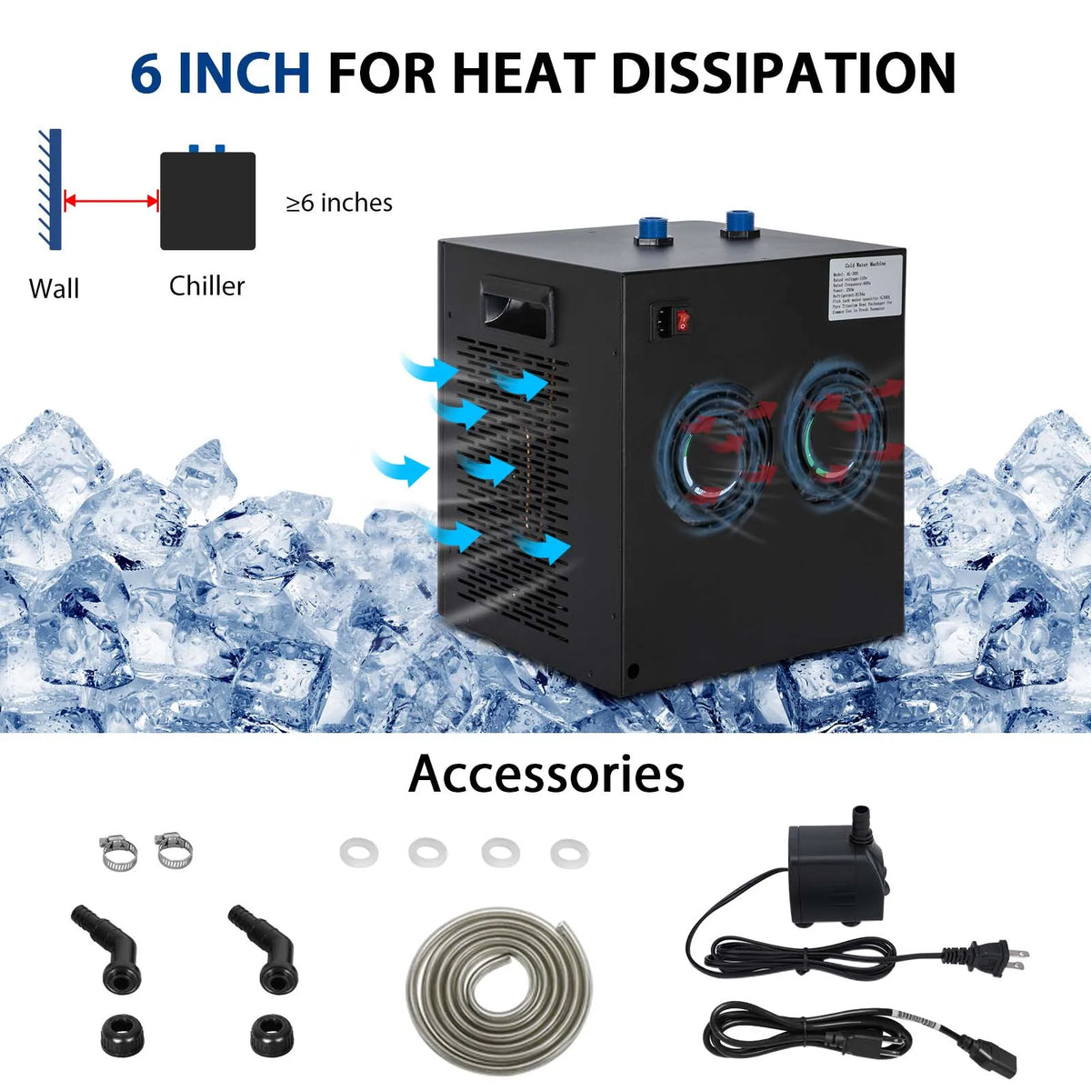 Aquarium Water Chiller 1/3 Hp Aquarium Cooling Box Fish Tank Cooler