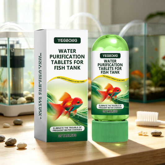Fish Tank Water Cleaner Tablets- Effective Water Purification Algae Removal - Eliminate Bad Odors - Remove Impurities- Enhance Clarity