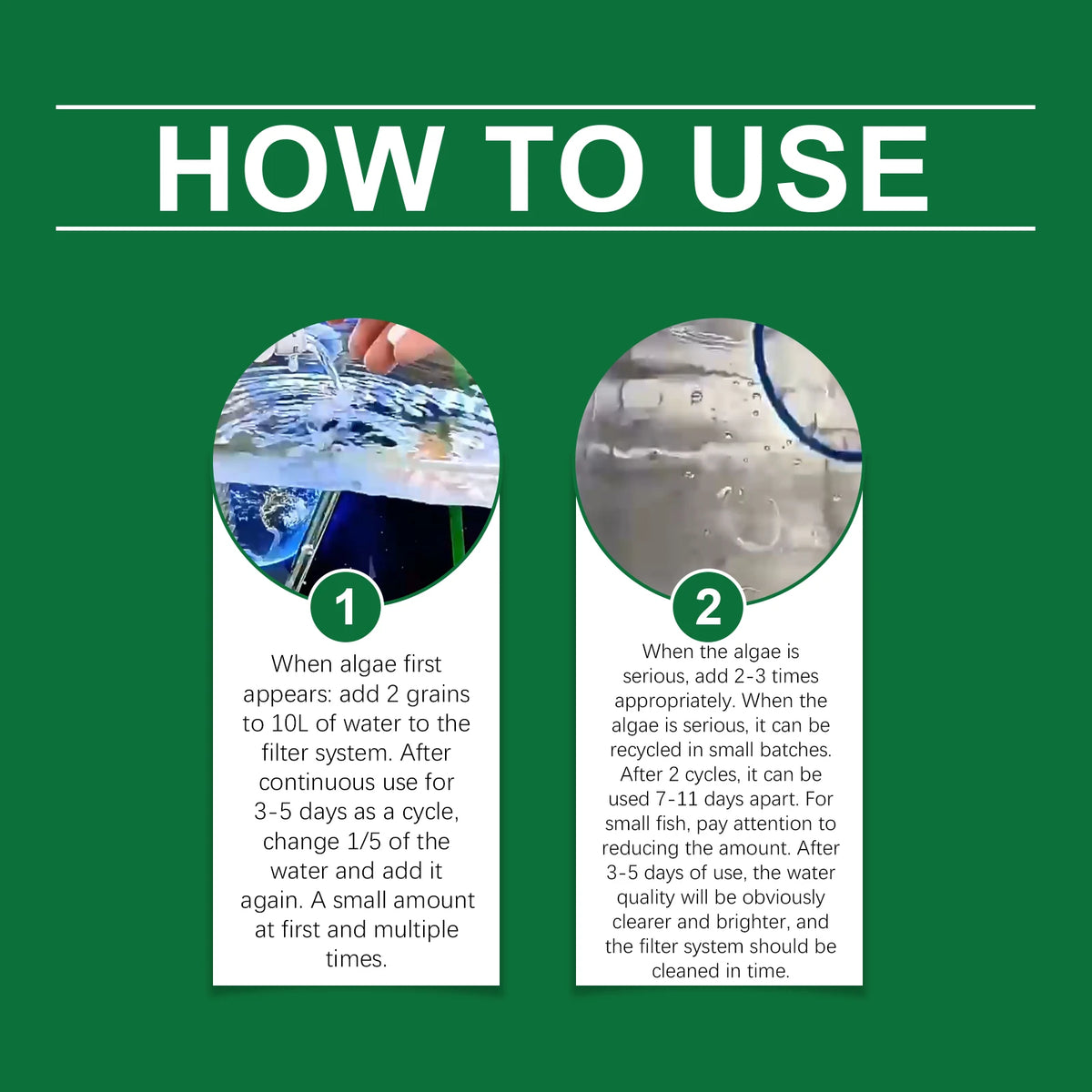 Fish Tank Water Cleaner Tablets- Effective Water Purification Algae Removal - Eliminate Bad Odors - Remove Impurities- Enhance Clarity