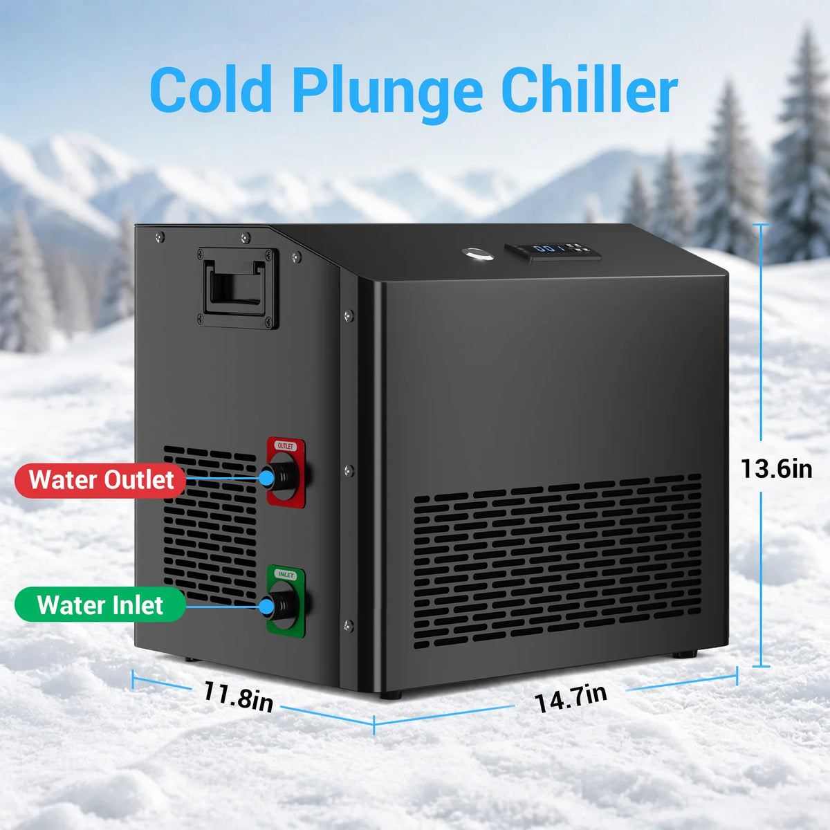 1/2 HP Cold Plunge Chiller for Ice Bath Tub | Smart WiFi Control, Built-in Water Pump, Quiet Operation, Fast Cooling & Cold Therapy Recovery