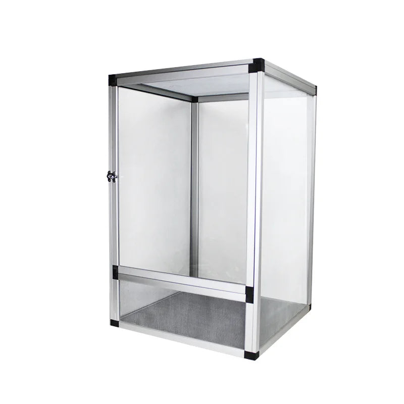 Reptile Pet Housing Aluminum Detachable Screen Cage Ventilated Breathable Reptile Terrarium