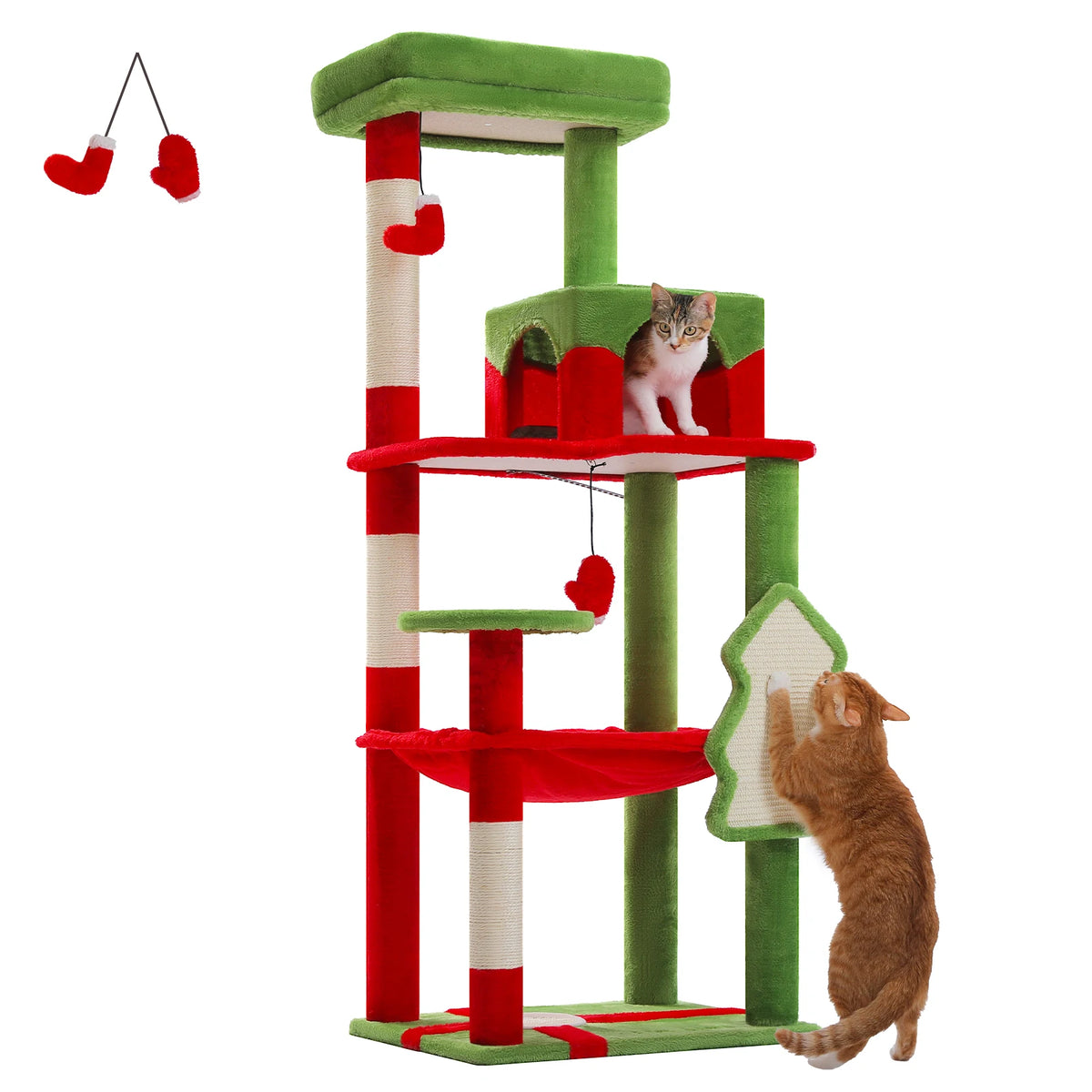 Cat Tree for Indoor 5-Level Cat Tower - Covered Scratching Posts Cozy Condo Top Perch