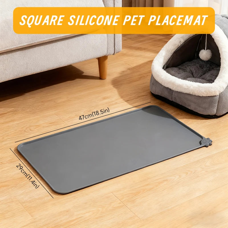 Pet Feeding Mat to Prevent Spills Easy to Clean