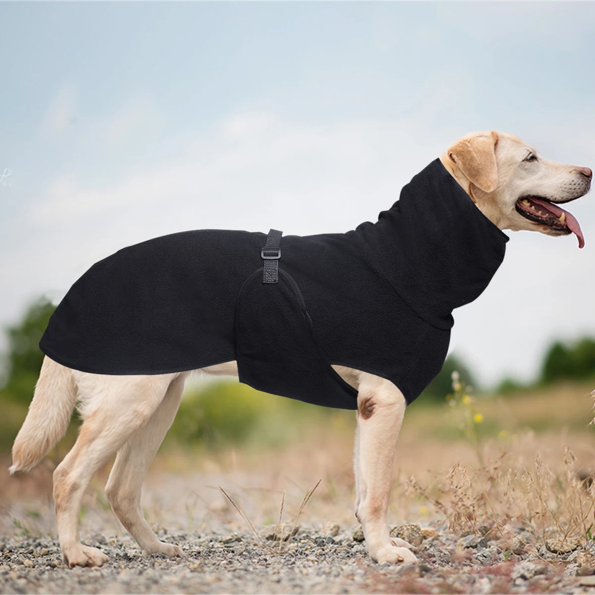 Dog Winter Coat Cosy Fleece Jumper, with Warm Lining and Adjustable Band