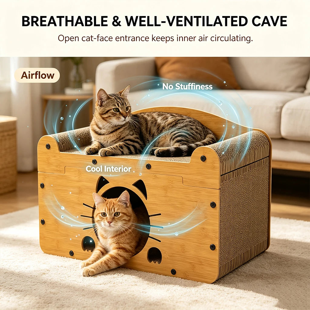 Cat Scratching Post Multi-Functional 2-In-1