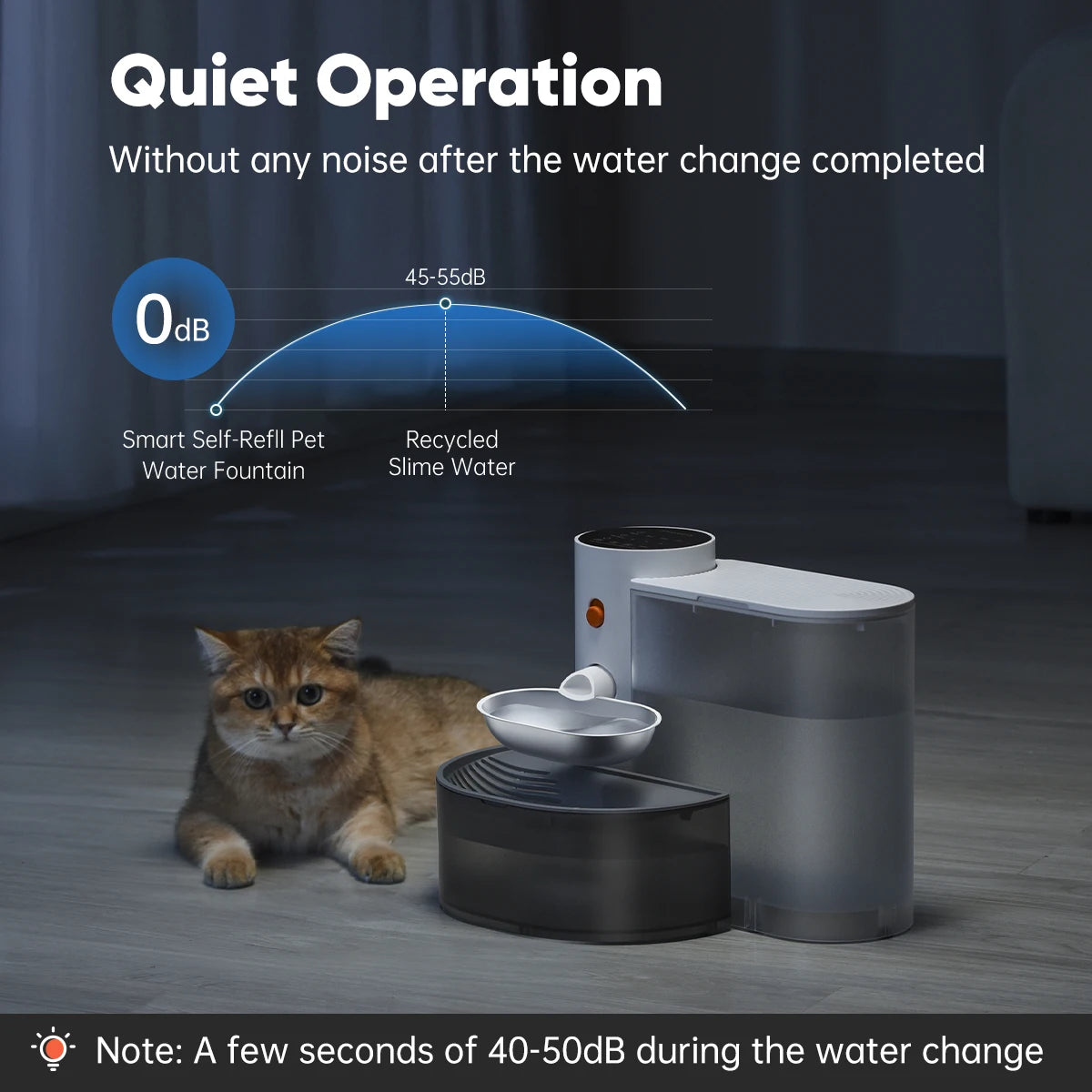 Pet gravity Stainless Steel Bowl -Intelligent Pouring Water Dispenser Automatically Purifies The Wireless Drinking Bowl