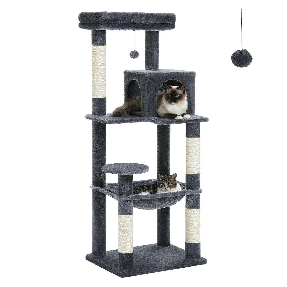 Cat Tree for Indoor 5-Level Cat Tower - Covered Scratching Posts Cozy Condo Top Perch