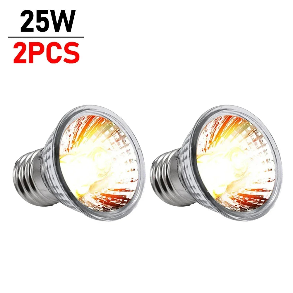 5/1PCS UVB Reptile Heating Lamp Bulb, High Quality Sunlamp for Amphibians 25/50/75W