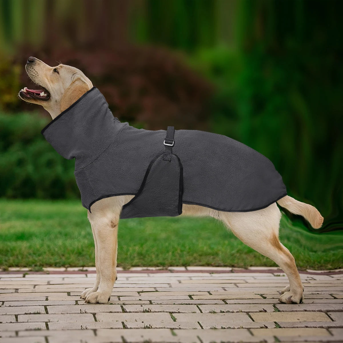 Dog Winter Coat Cosy Fleece Jumper, with Warm Lining and Adjustable Band