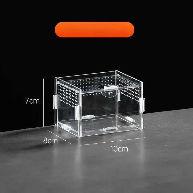 Acrylic Transparent Reptile Terrarium Breeding Box Enclosure Reptile Habitat