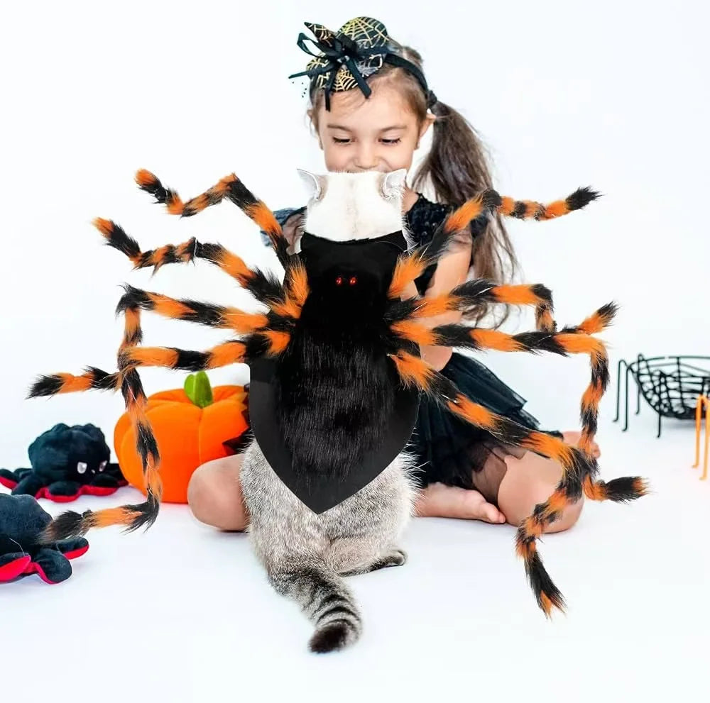 LED Light Up Funny Glowing Spider Dog Halloween Costume