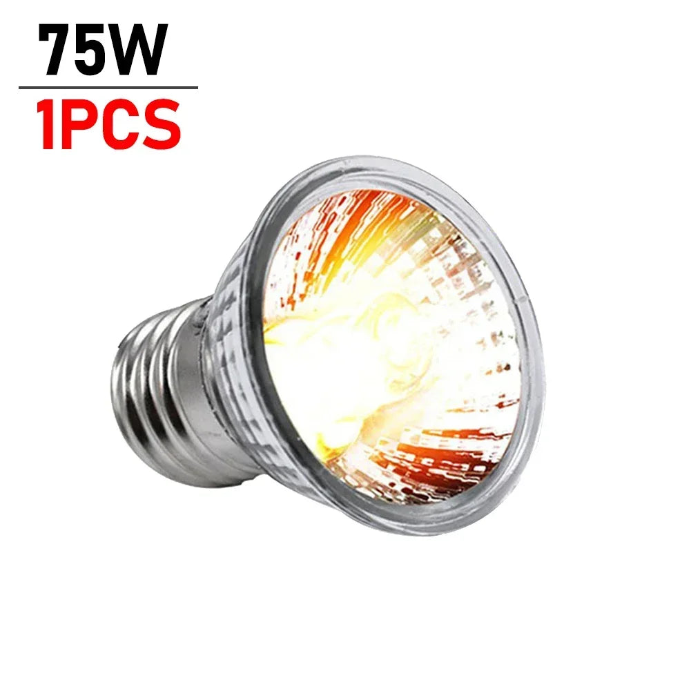 5/1PCS UVB Reptile Heating Lamp Bulb, High Quality Sunlamp for Amphibians 25/50/75W