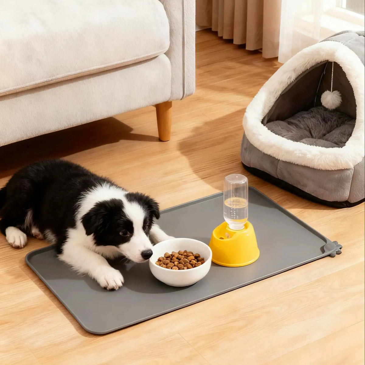 Pet Feeding Mat to Prevent Spills Easy to Clean
