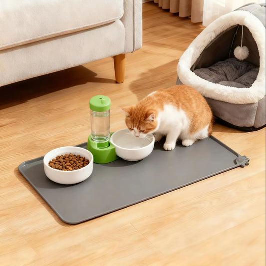 Pet Feeding Mat to Prevent Spills Easy to Clean