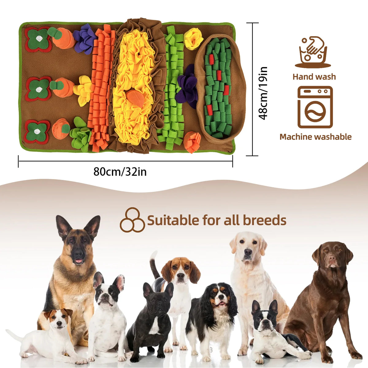 New Pet Sniffing Mat Dog -Training Hidden Food Blanket