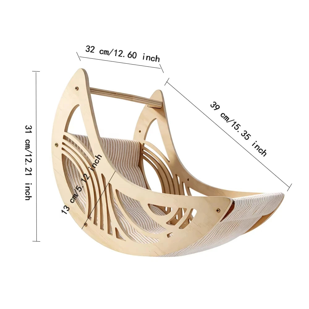 Wall Mounted Cat Shelves Set Moon Shape Hammock Star Perches