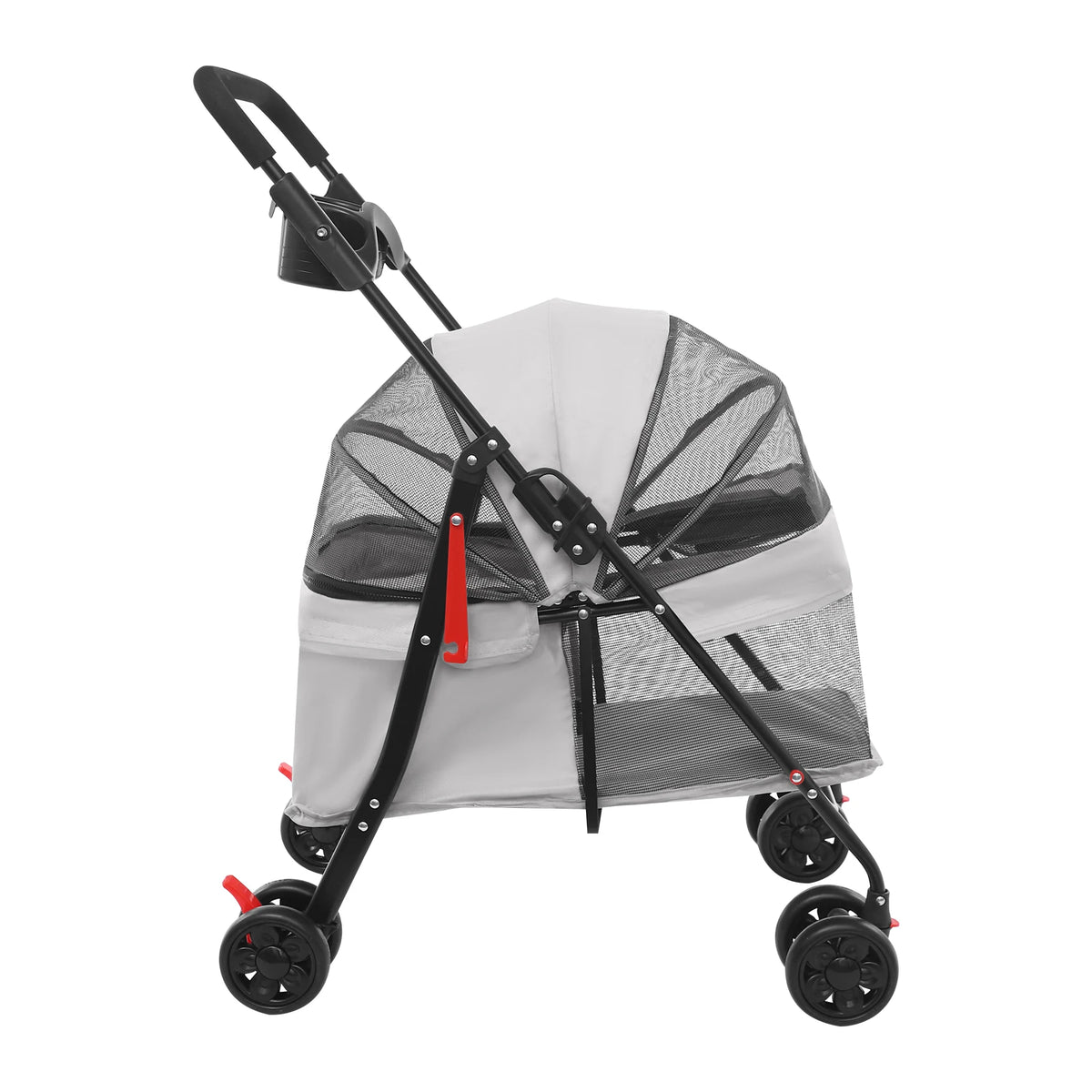 Wheelcart - Foldable Pet Stroller Travel Cart - 69*49*97cm Lightweight for Small pets