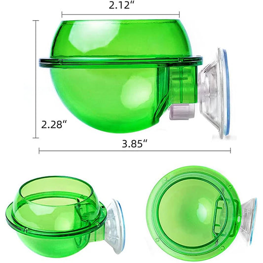 2PCS Suction Cup Reptile Feeder, Chameleon Bowl, Anti-Escape Cup, Water Dish
