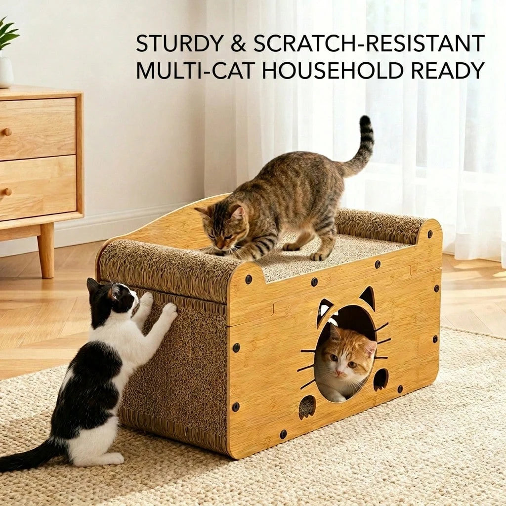 Cat Scratching Post Multi-Functional 2-In-1