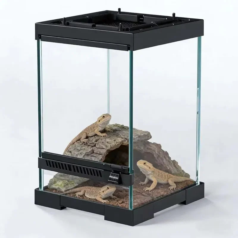 Escape-proof Reptile Glass Terrarium Insulation 4x2x2 Enclosures Durable Large Cage