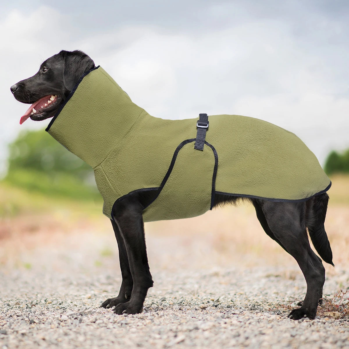 Dog Winter Coat Cosy Fleece Jumper, with Warm Lining and Adjustable Band