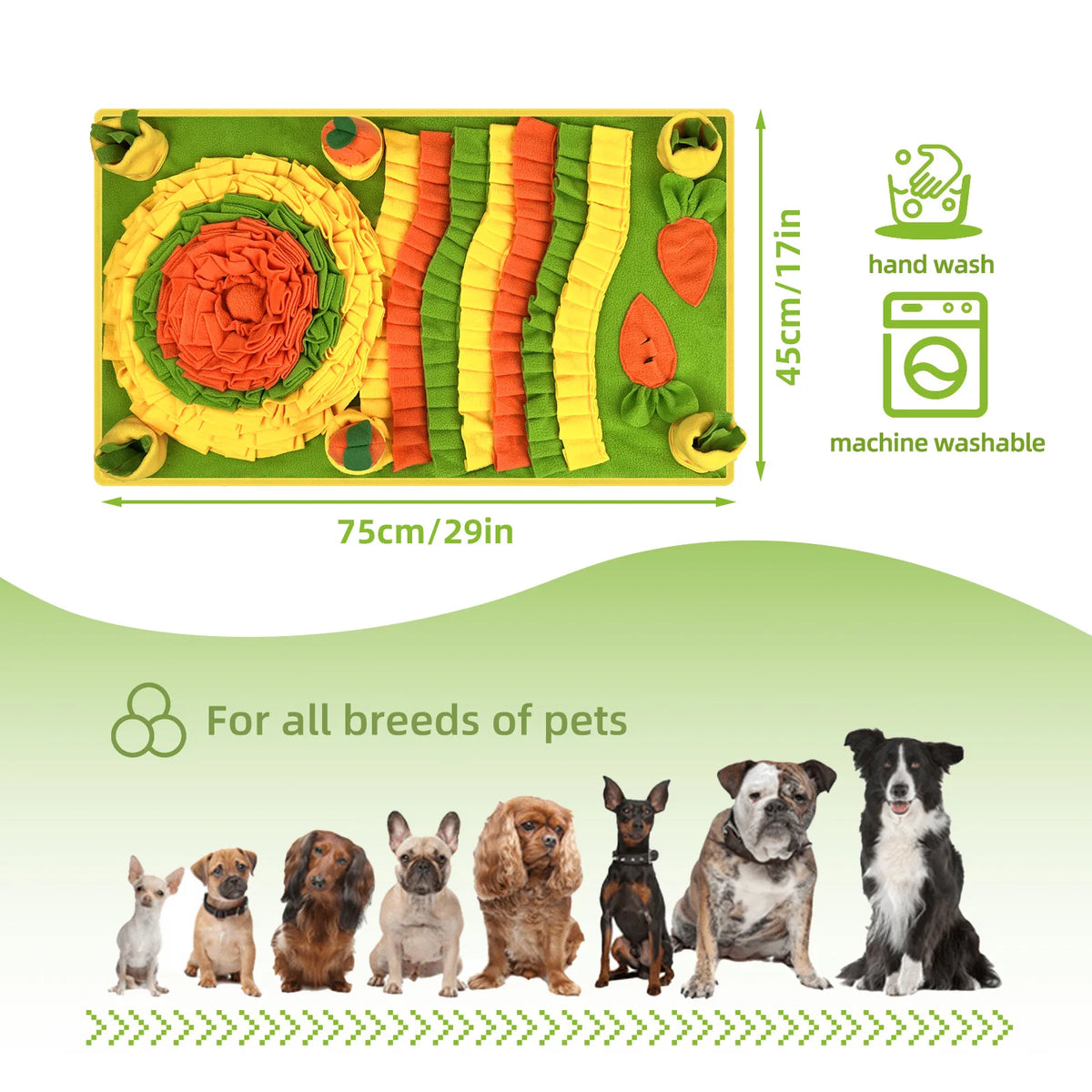 New Pet Sniffing Mat Dog -Training Hidden Food Blanket