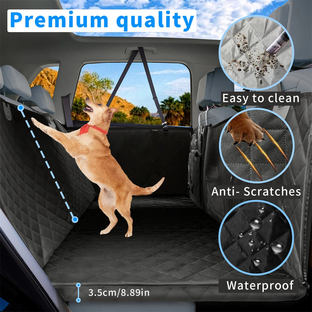 Waterproof Dog Car Seat Cover for Pet Travel - Scratch-Proof