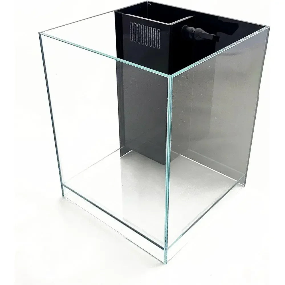 Ultra Clear Crystal Aquarium with Integrated Filter, Rimless Glass, And Beveled Edge
