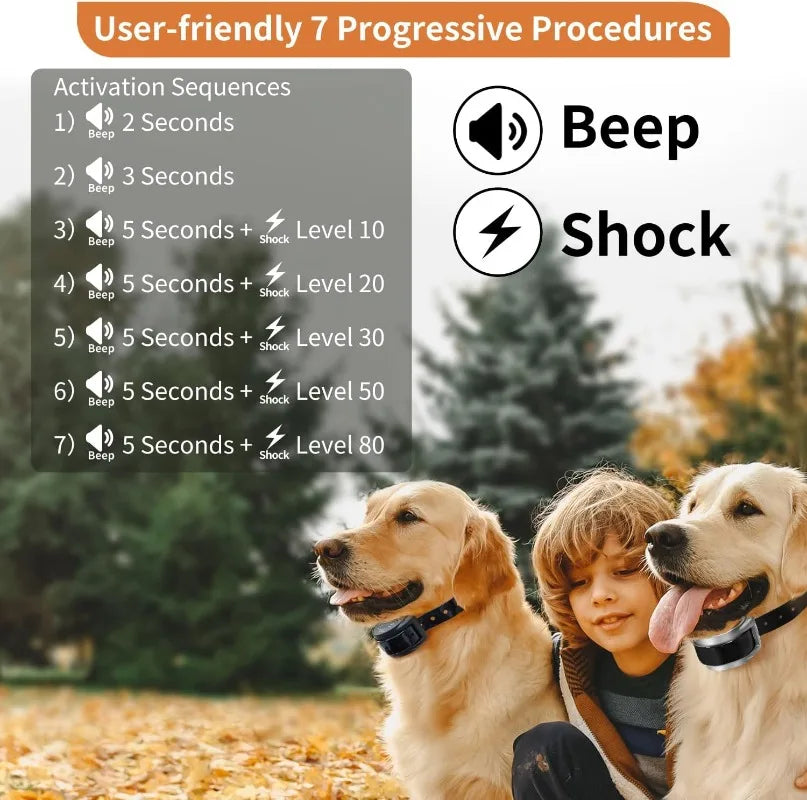 Waterproof Dog Anti Barking Shock Collar - No Bark Electric Collar