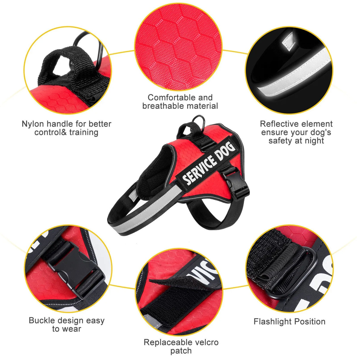 Chest Strap Vest Harness - Explosion Proof Flushing Dog Harness