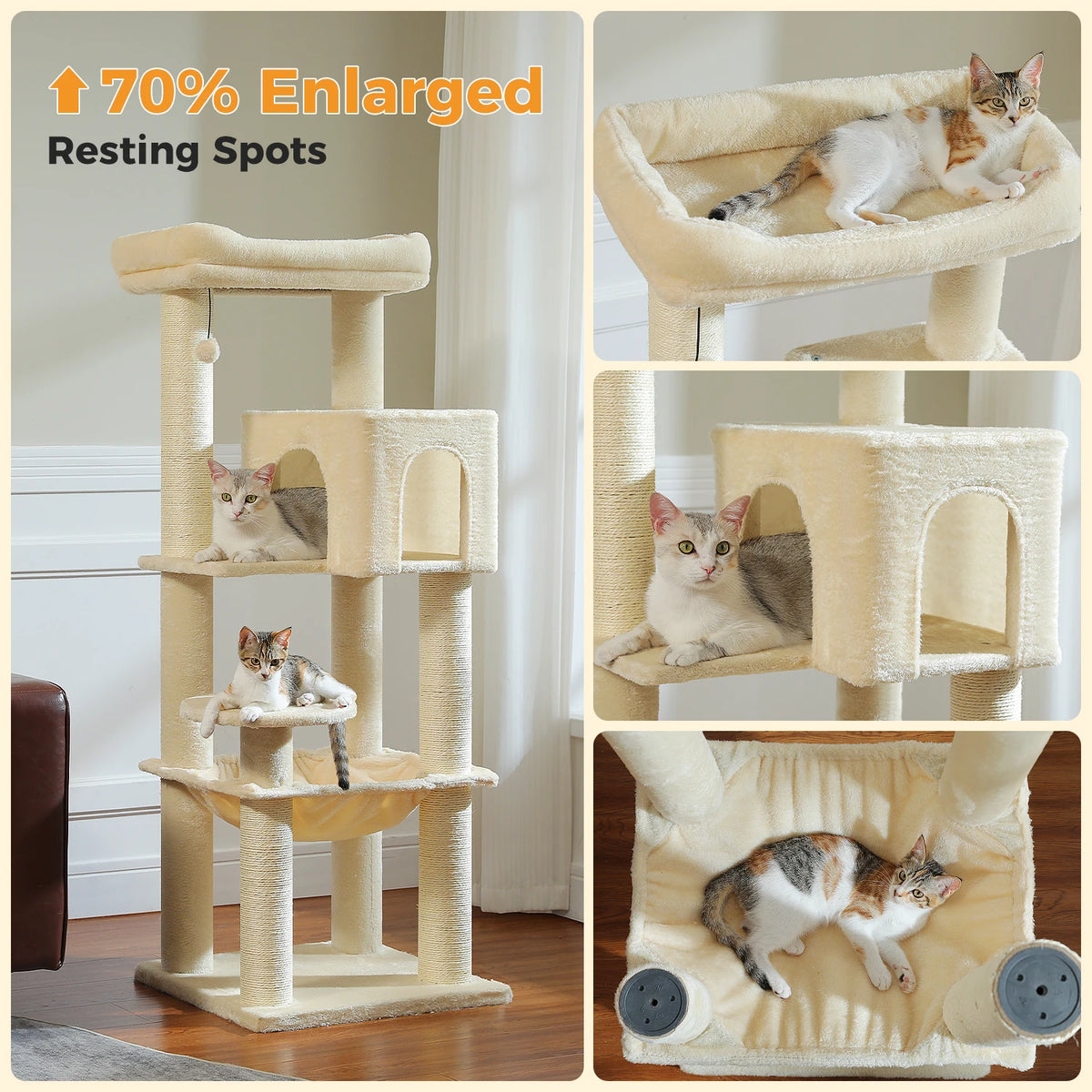 Heavy Duty - Large Cat Tree with Thick Scratching Posts