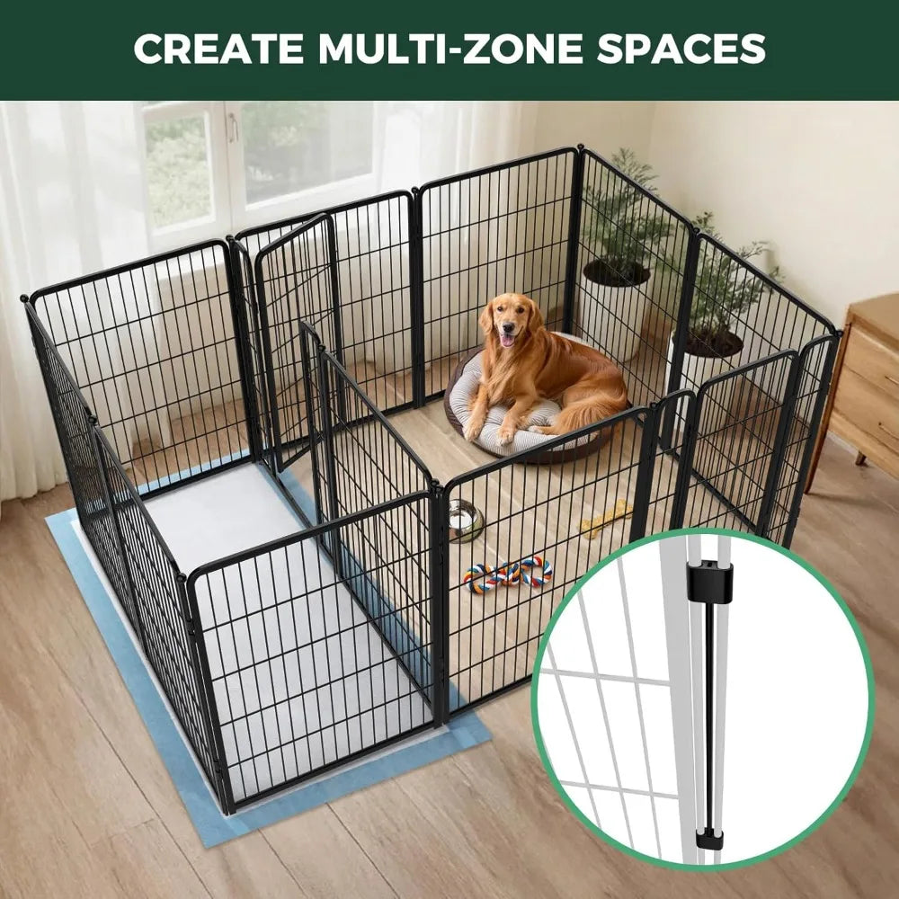 Homeplus Unleashed Indoor Dog Playpen - Stress-Free and Safe Play, Heavy Duty 40 Inch - 12 Panels with Connectors