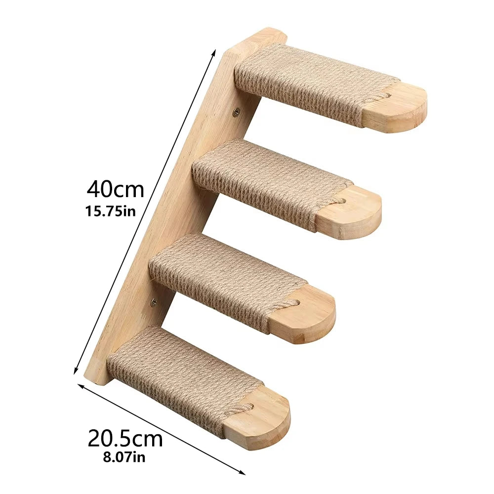 Wall Mounted Cat Shelves Set Moon Shape Hammock Star Perches