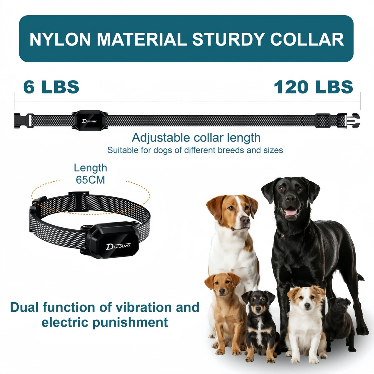 3300FT Electric Dog Training Collar - Remote Control Waterproof With Shock Vibration Anti-barking