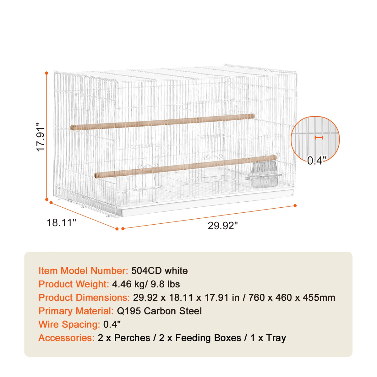 SucceBuy 30In Bird Cage