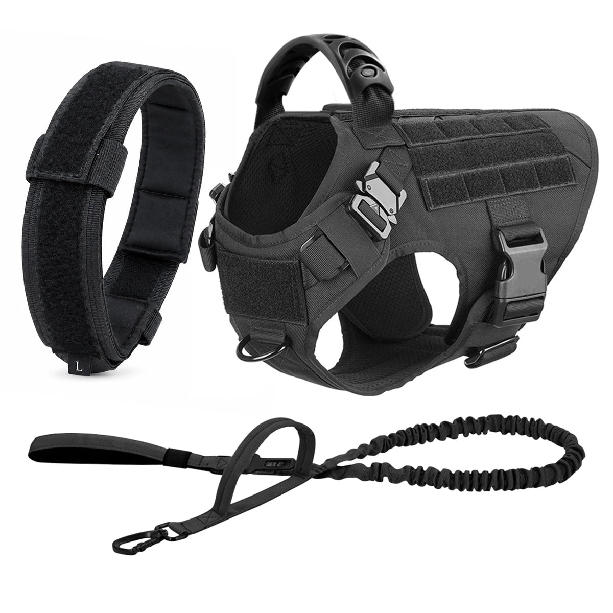 Large Dog Harness And Leash Set And Collar For Medium/ Large Dogs