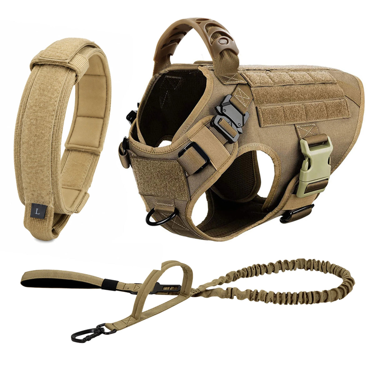 Large Dog Harness And Leash Set And Collar For Medium/ Large Dogs