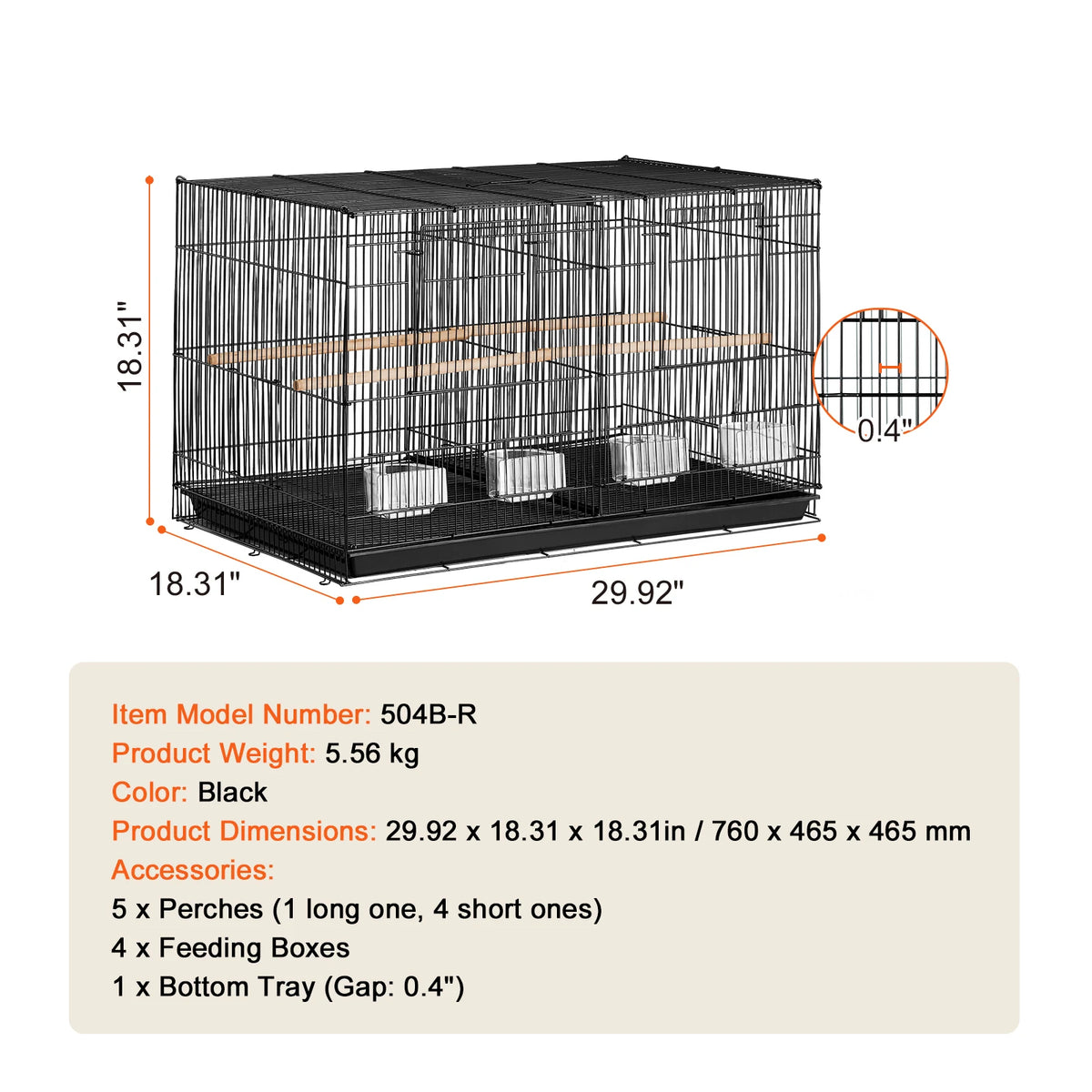 SucceBuy 30In Bird Cage