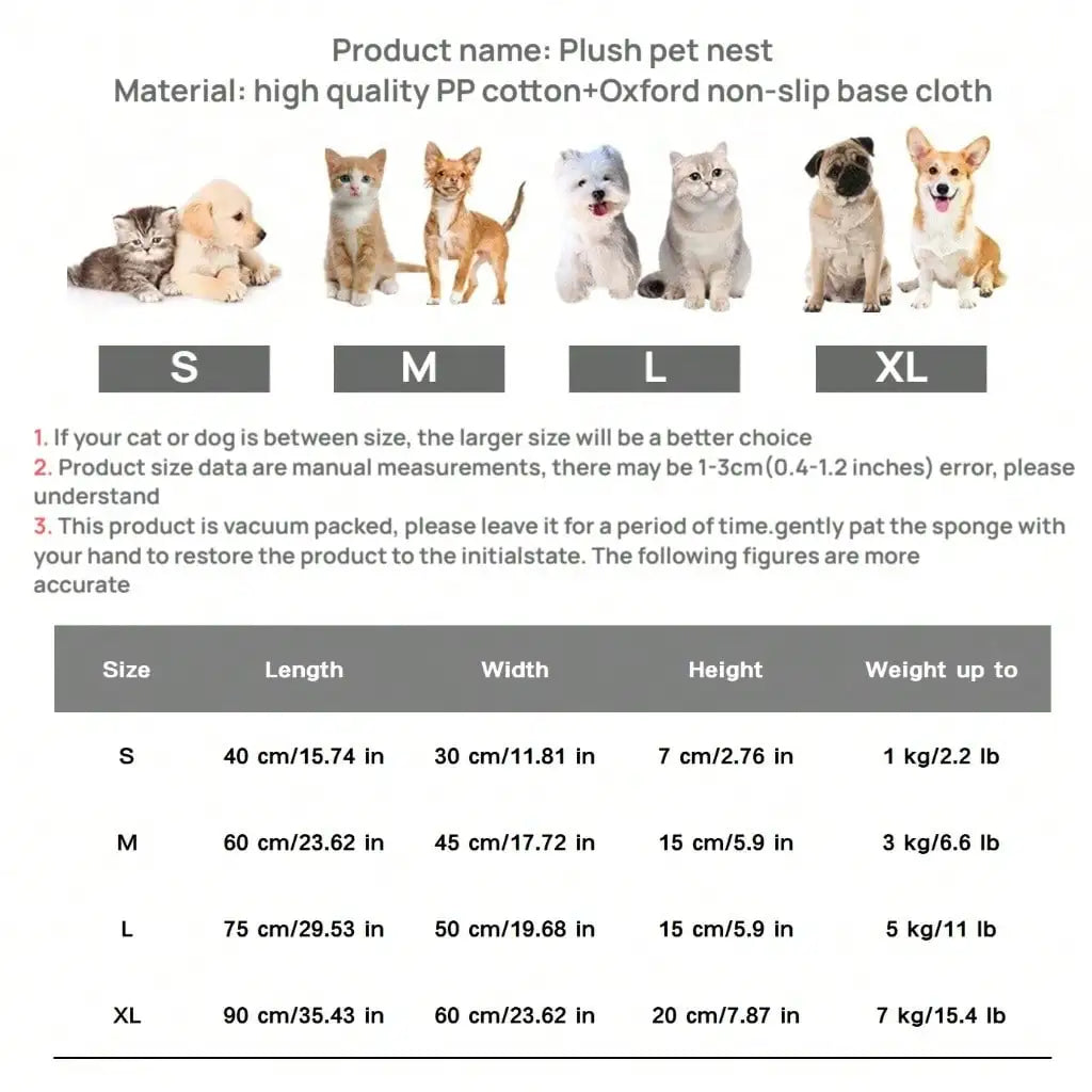 Washable Rectangular Dog Bed, Non-Slip Bottom