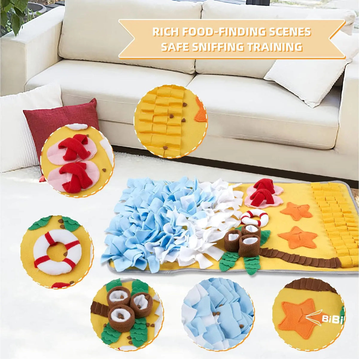 New Pet Sniffing Mat Dog -Training Hidden Food Blanket