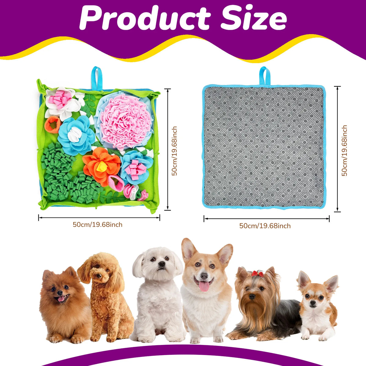 New Pet Sniffing Mat Dog -Training Hidden Food Blanket
