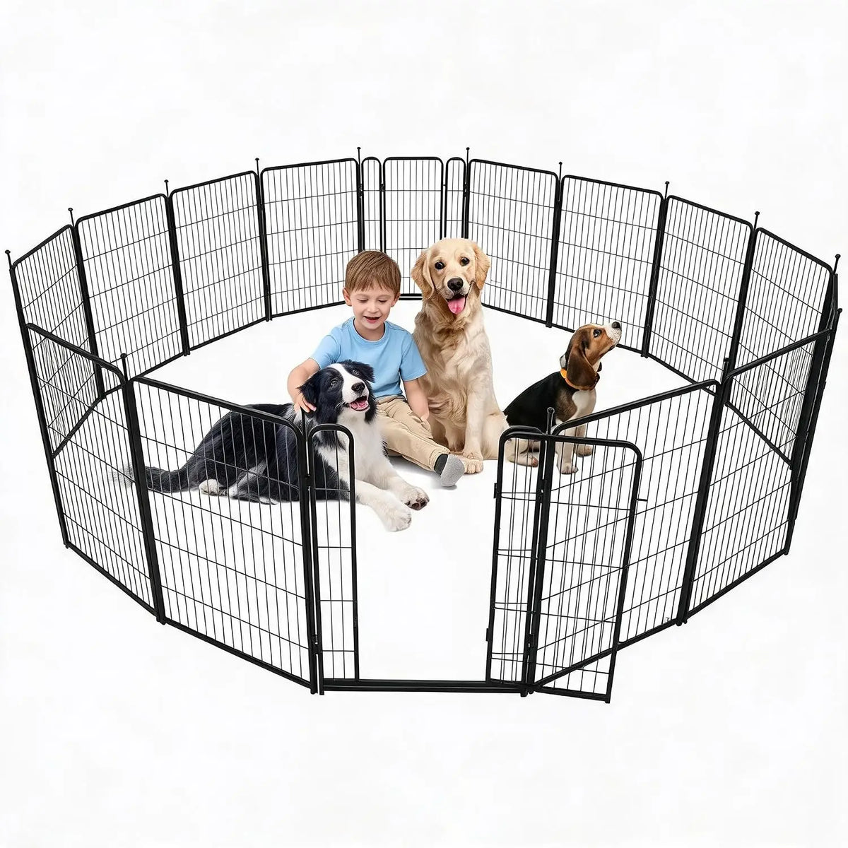 16 Panels - Heavy Duty Pet Fence Indoor / Outdoor Pet Safety
