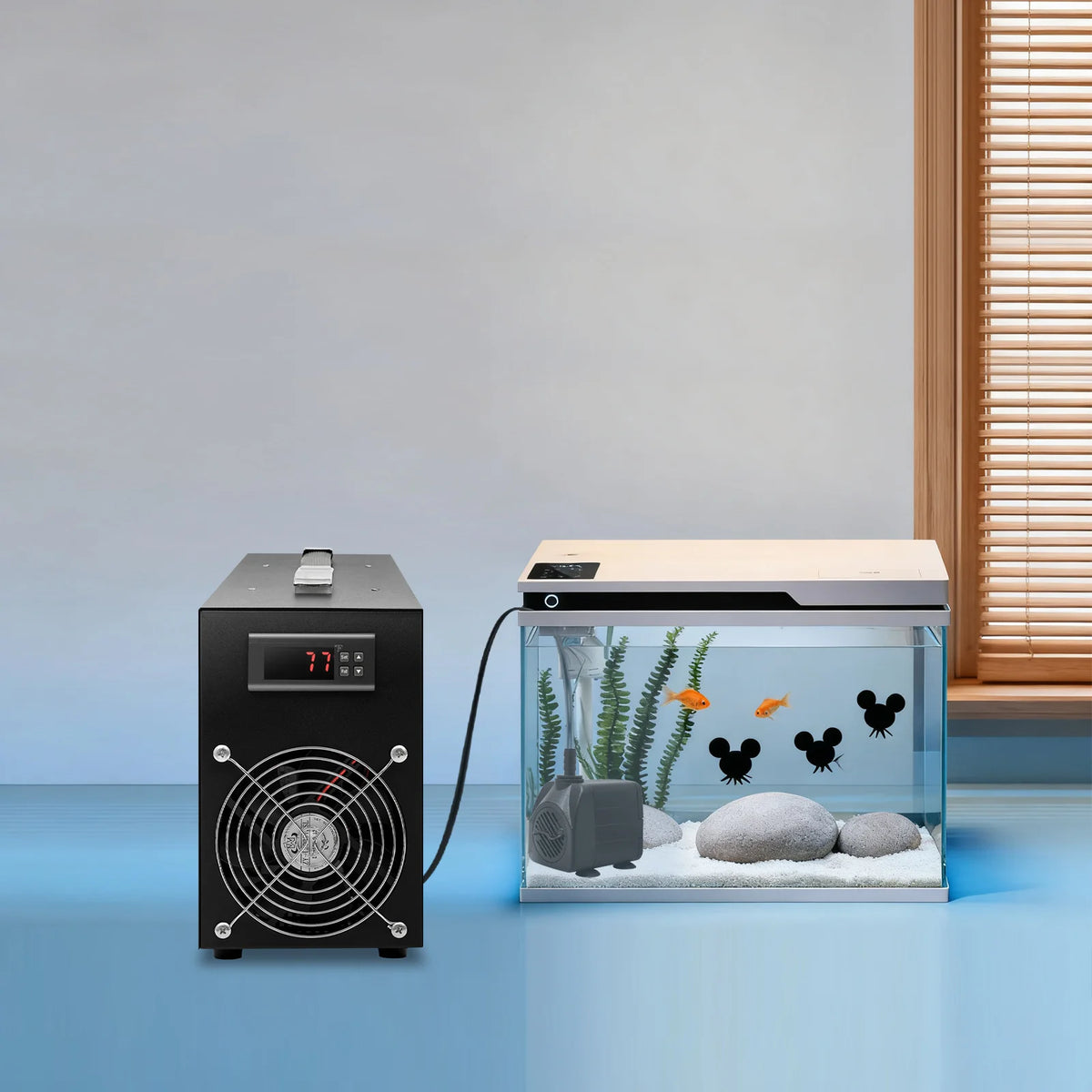 Aquarium Chiller with Digital Display 15.85Gal Fish Tank Cooling Machine- Adjustable Temp. Aquarium Cooling Machine 200W