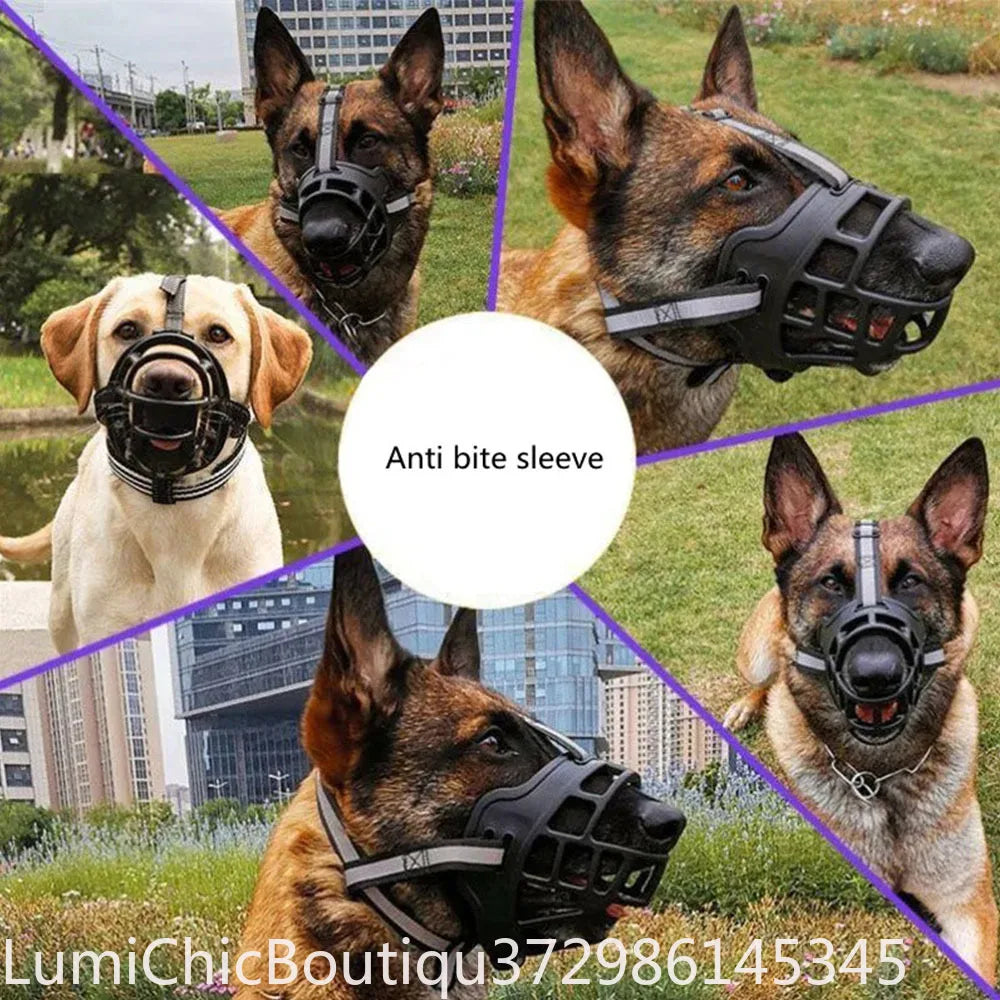 Soft Silicone Basket Dog Muzzle - Breathable -Durable - Strong Safety Muzzle For Dogs