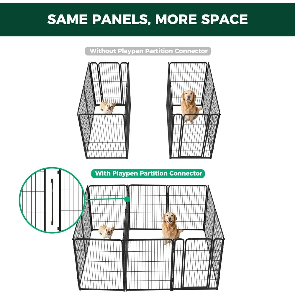 Homeplus Unleashed Indoor Dog Playpen - Stress-Free and Safe Play, Heavy Duty 40 Inch - 12 Panels with Connectors