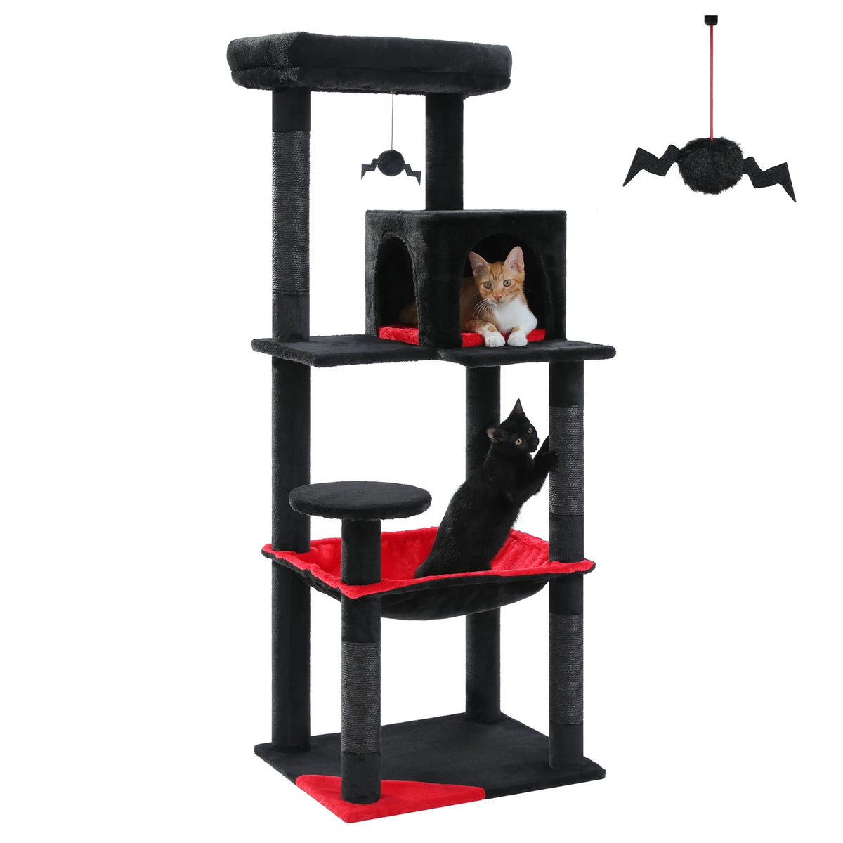Cat Tree for Indoor 5-Level Cat Tower - Covered Scratching Posts Cozy Condo Top Perch