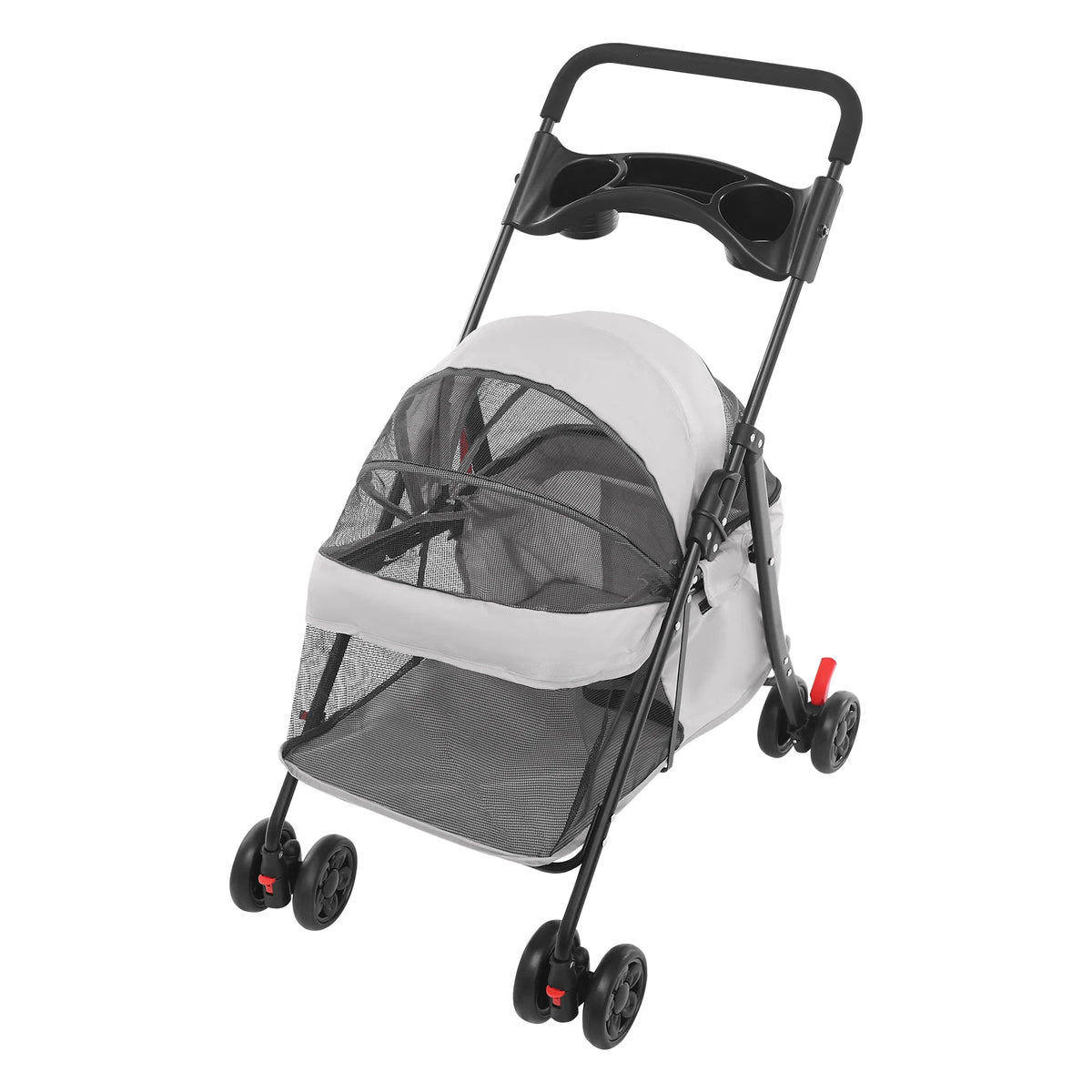 Wheelcart - Foldable Pet Stroller Travel Cart - 69*49*97cm Lightweight for Small pets