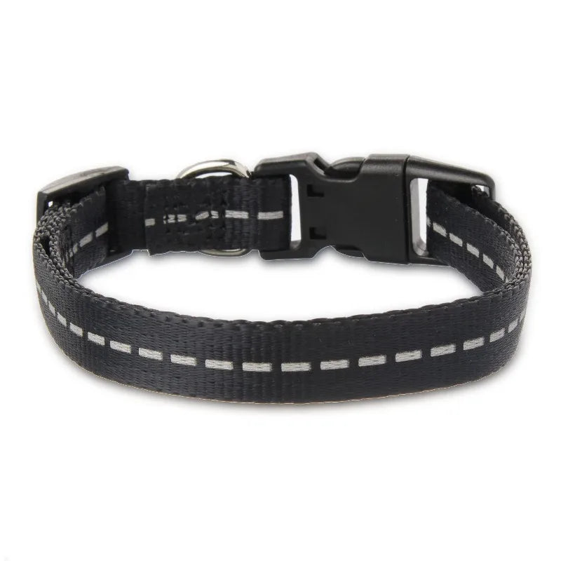Reflective Polyester Adjustable Dog Collar