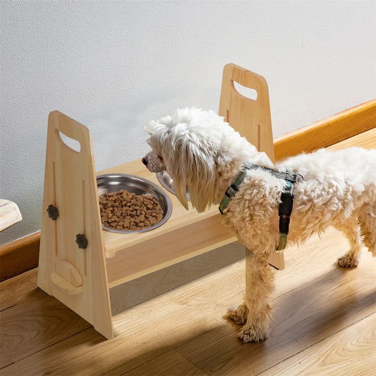 Adjustable Elevated Dog Bowls - Tall Raised Feeder Station