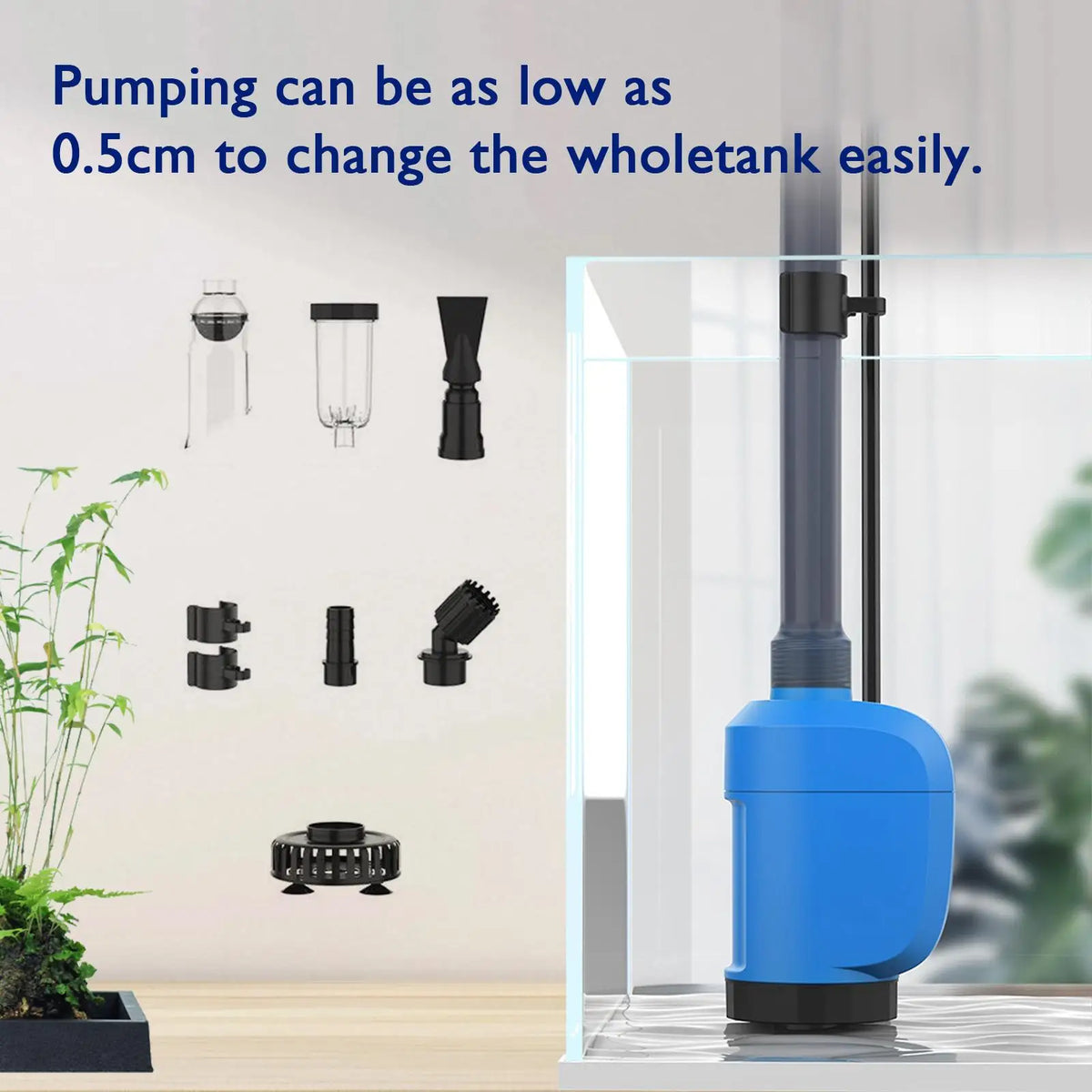Electric Fish Tank Cleaner Vacuum - 32W 530GPH Aquarium Gravel Cleaner, Automatic Water Changer Kit with 4-Layer Filter, Telescopic Pole for Sand Washing, Dry Hands & Plug & Go Functionality